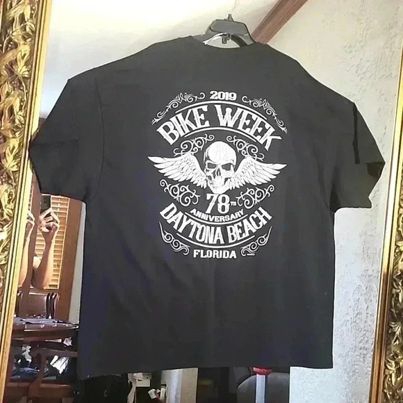 T-shirts 2019 bike week 78 anniversary DAYTONA BEACH NWOT - Picture 4 of 5